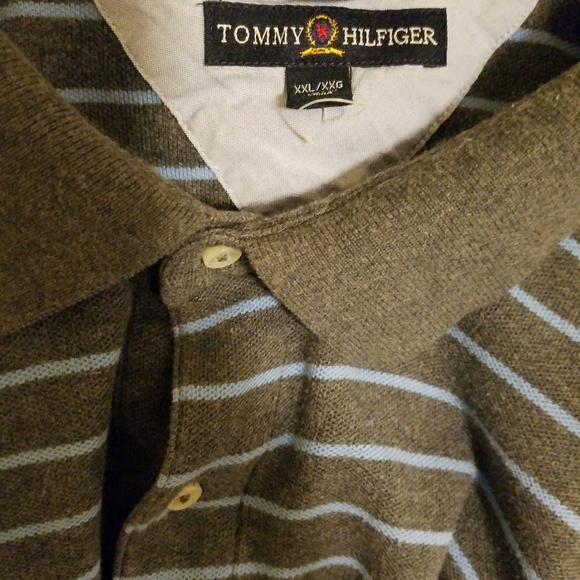 Tommy Hilfiger golf shirt Polo striped blue - Picture 3 of 3